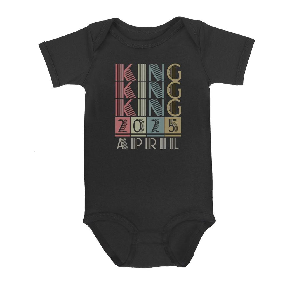 King Retro Vintage Birthday Gift | Custom year Baby Onesie King Retro Vintage Birthday Gift | Custom year Baby Onesie