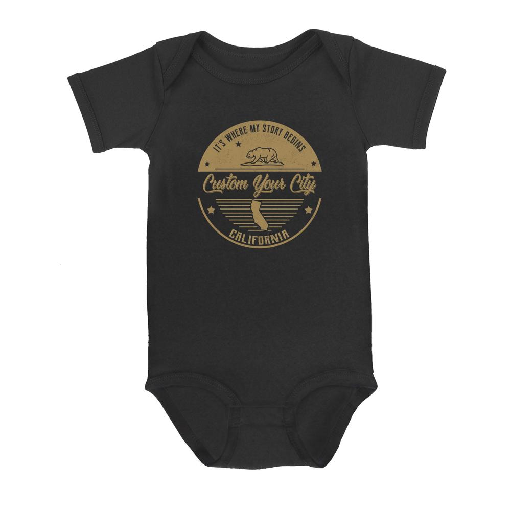 Its Where my Story begins | Custom city Baby Onesie Its Where my Story begins | Custom city Baby Onesie