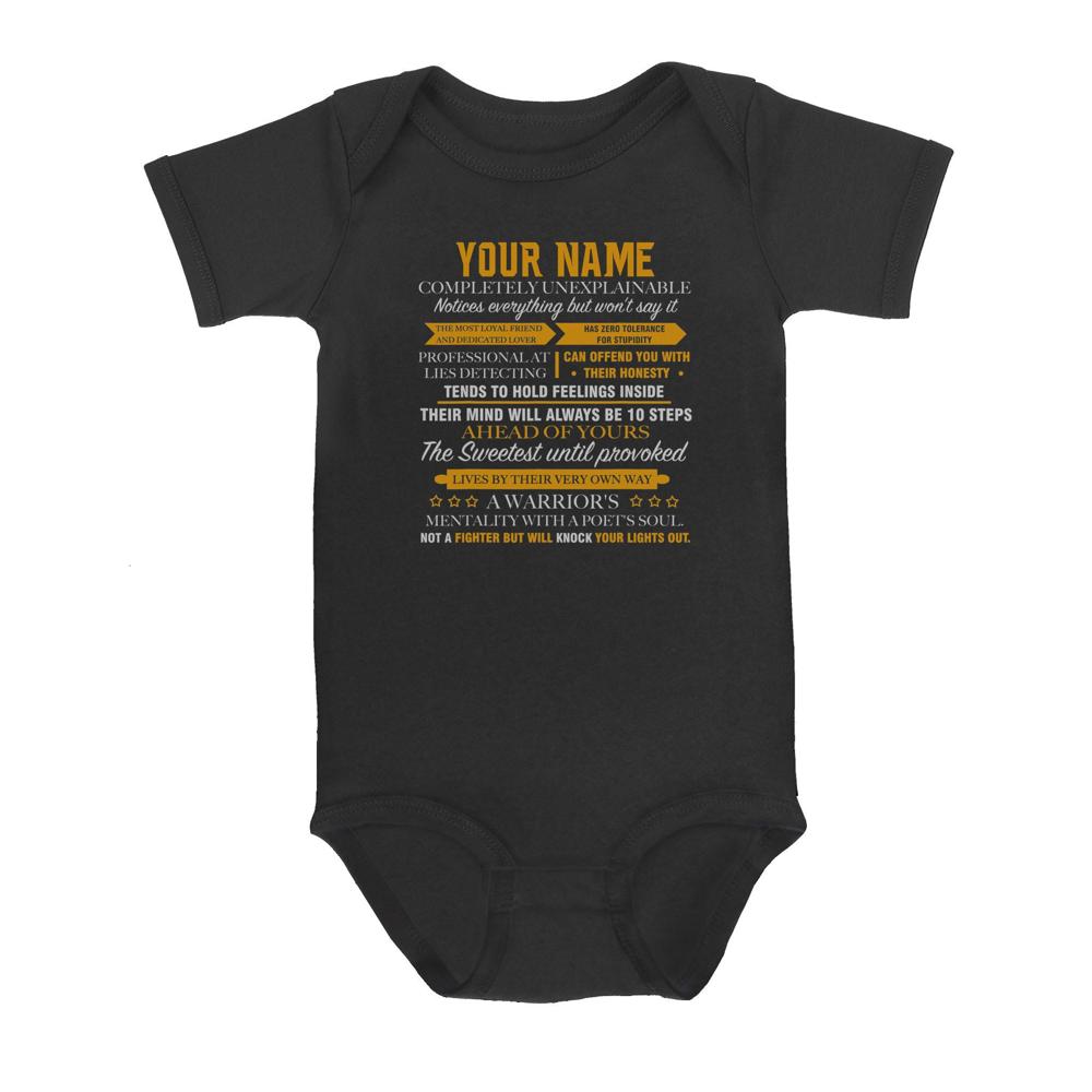 Completely Unexplainable | Custom name Baby Onesie Completely Unexplainable | Custom name Baby Onesie